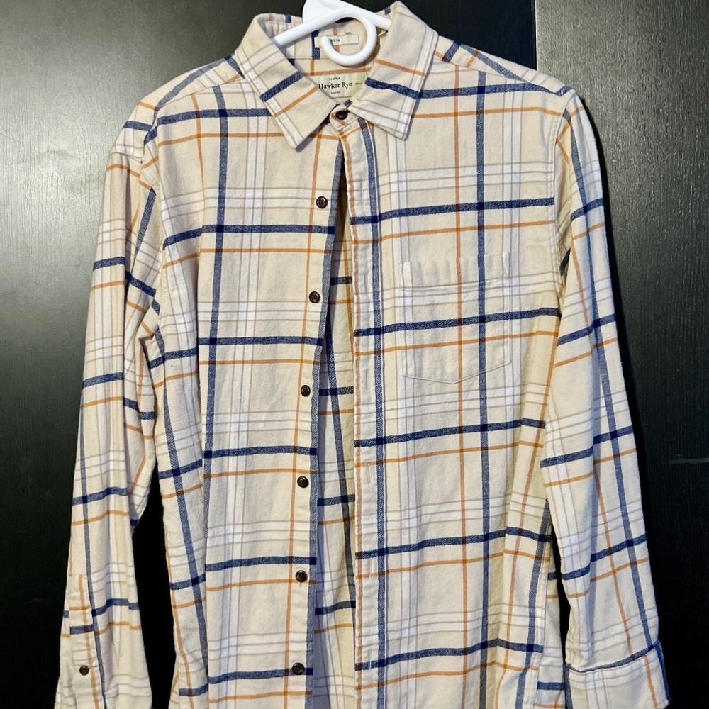 HAWKER RYE L/S M STRETCH PLAID SHIRT
